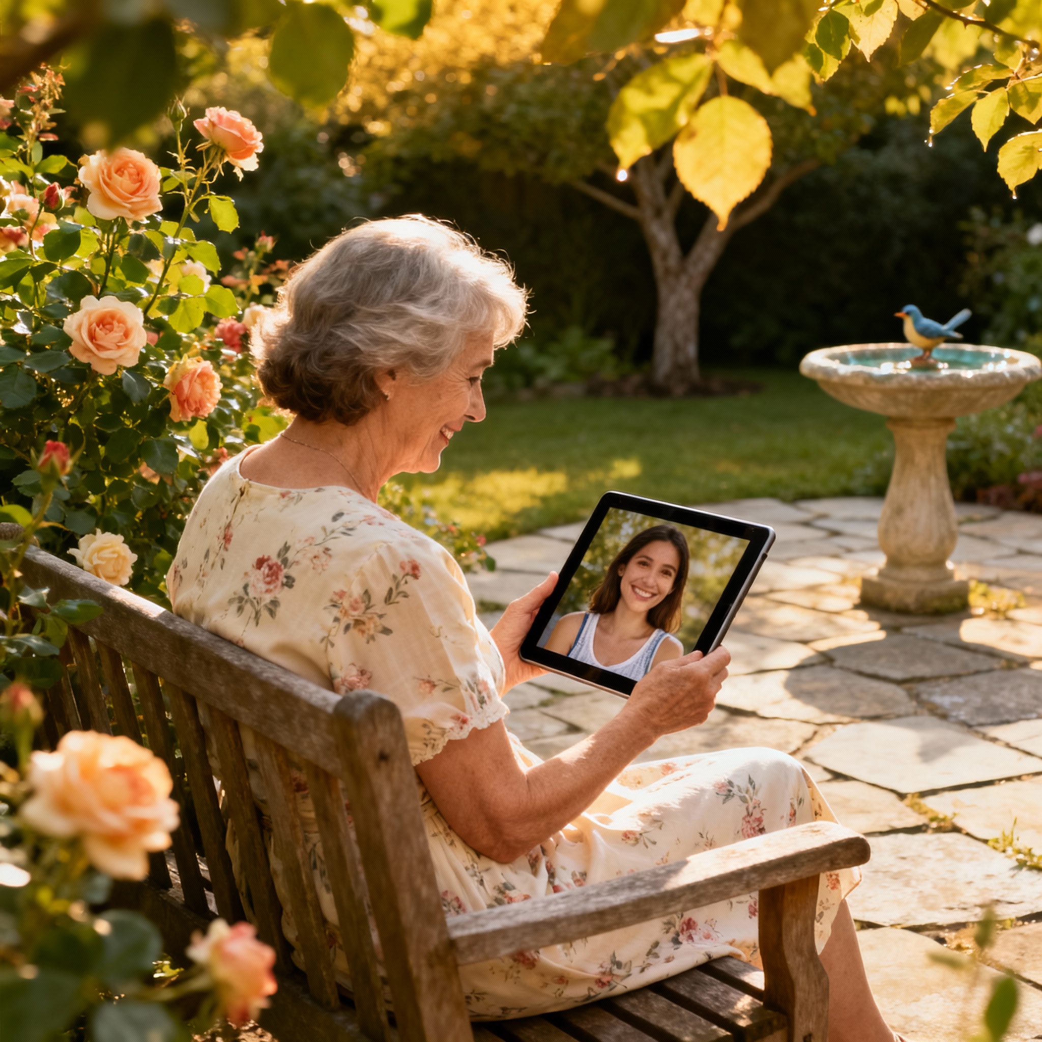 Cómo usar videollamadas para mantenerse en contacto con la familia en la tercera edad